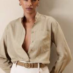 Banana Republic Tan Button Down Shirt